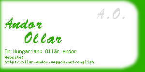 andor ollar business card
