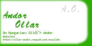 andor ollar business card